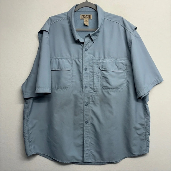 FLAWED Duluth Trading CoolPlus Action Short Sleeve Shirt Blue 2XL Vented - Picture 1 of 9